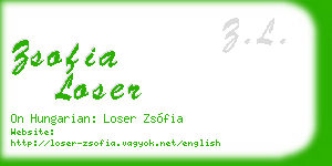 zsofia loser business card